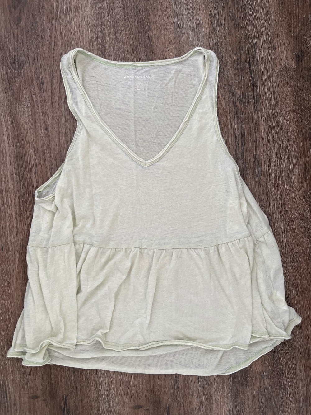American Eagle Peplum Tank in Soft Mint Green